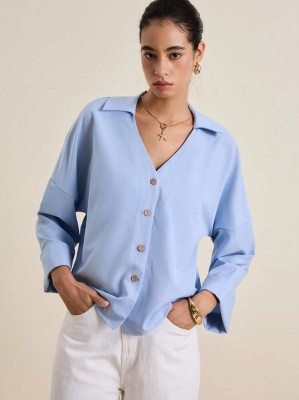 Niebieska luźna koszula (XS)