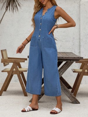 Niebieski jeansowy kombinezon (XS)