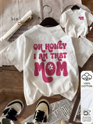 Biały bawełniany t-shirt nadruk (S)