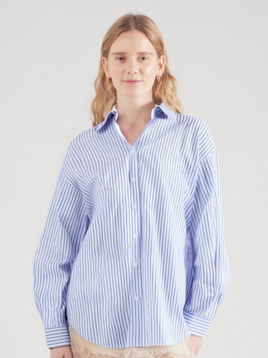 Biała koszula paski (L)