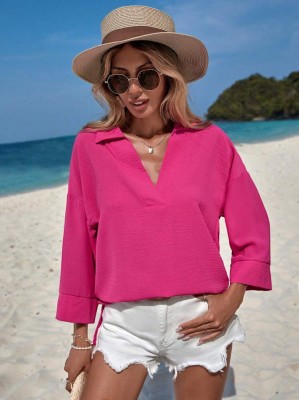 Różowa bluzka oversize (S)