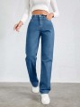 Niebieskie proste jeansy (40)