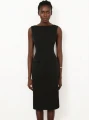 Czarna sukienka bez rękawów kieszenie (L)