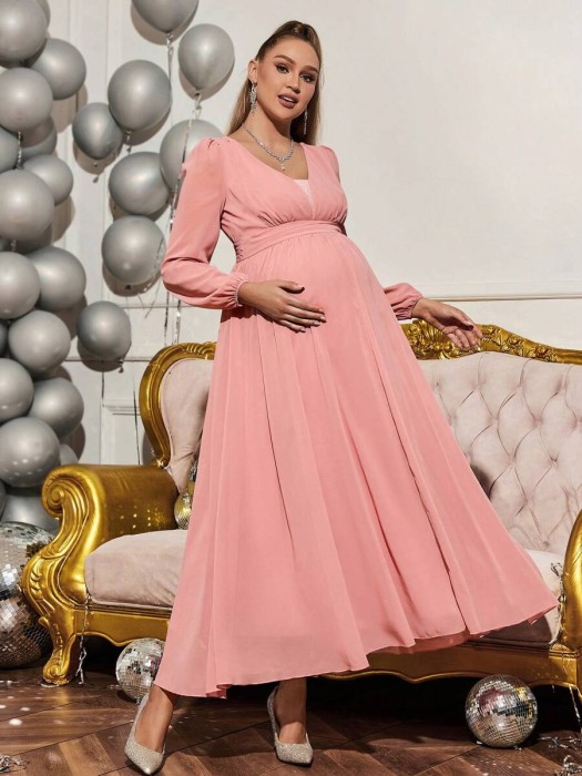 Szyfonowa różowa sukienka (XL)