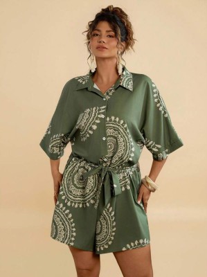 Zielony kombinezon wzór pasek (4XL)