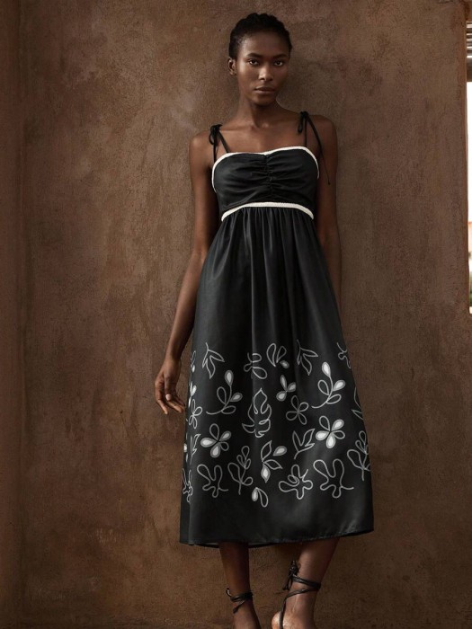 Czarna sukienka ramiączka (M)