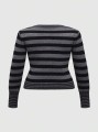 Dwukolorowy sweter paski (0XL)