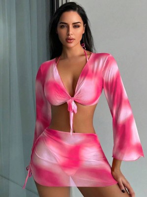 Wzorzysty zestaw kąpielowy (S)