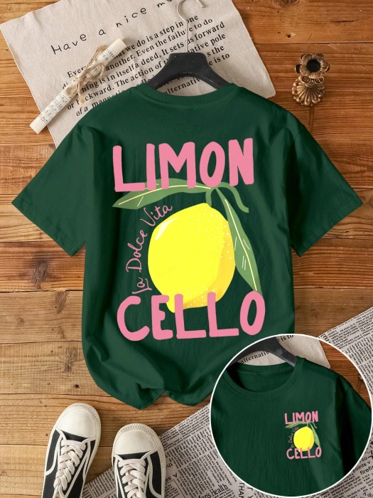 Zielony t-shirt nadruk (1XL)