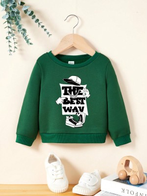 Zielona bluza nadruk (9-12M)