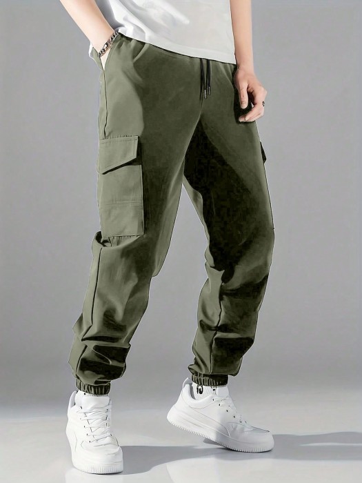 Khaki spodnie bojówki (M)