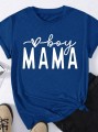 Granatowy t-shirt nadruk (1XL)