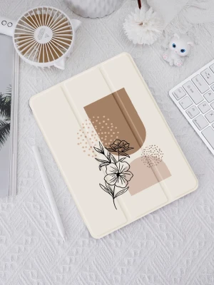 Ecru etui iPad Pro 12 nadruk