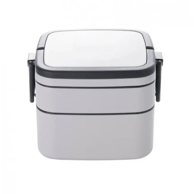 Szary warstwowy lunchbox