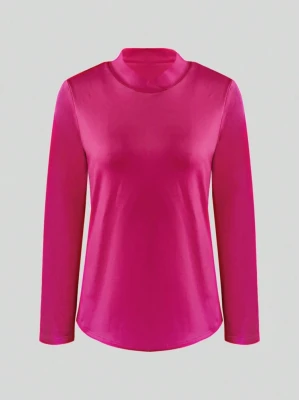 Fuksjowa bluzka długi rękaw (S)