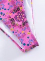 Różowy strój dwuczęściowy wzór (L)