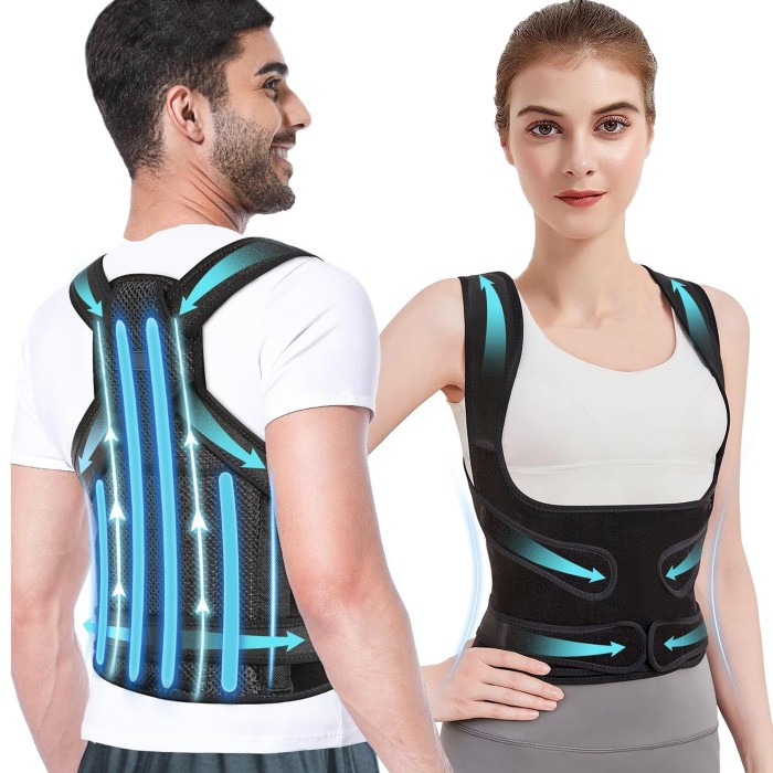 Czarny korektor postawy (XL)
