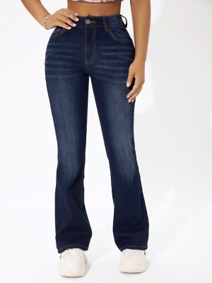 Granatowe jeansowe dzwony (M)