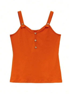 Pomarańczowy top ramiączka (XL)