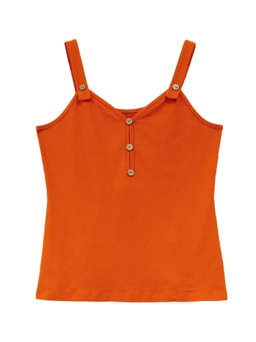 Pomarańczowy top ramiączka (XL)