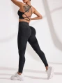 Grafitowy komplet legginsy top (S)