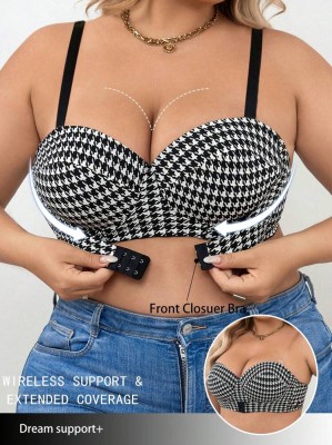 Dwukolorowy biustonosz pepitka (90D)