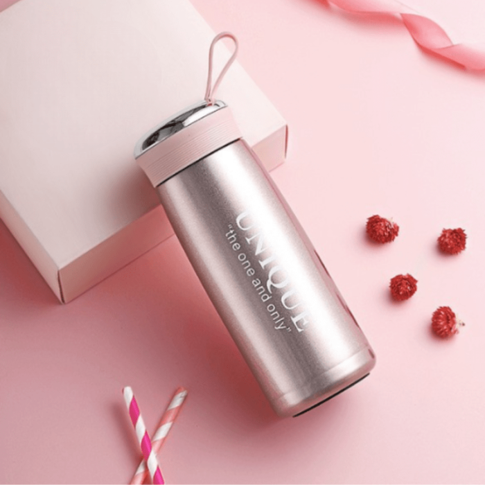 Różowy termos sitko 360 ml