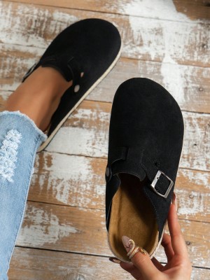 Czarne klapki espadryle (37-38)