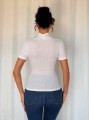 Biała bluzka krótki rękaw (S)