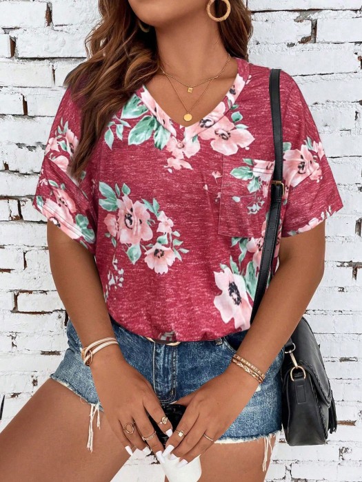 Melanżowa koszulka wzór (0XL)