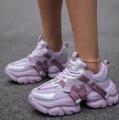 Liliowe sneakersy sznurowane (39)