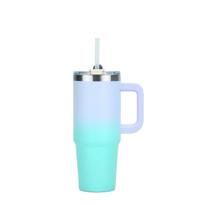 Dwukolorowy kubek termiczny słomka 1200ml