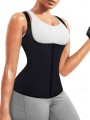 Czarny gorset modelujący zamek (XL)