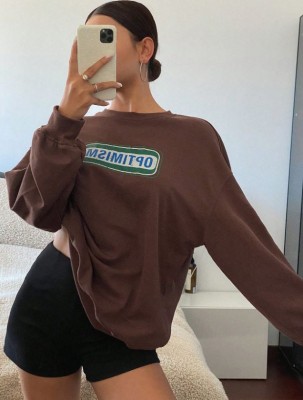 Brązowa bluza oversize (XL)