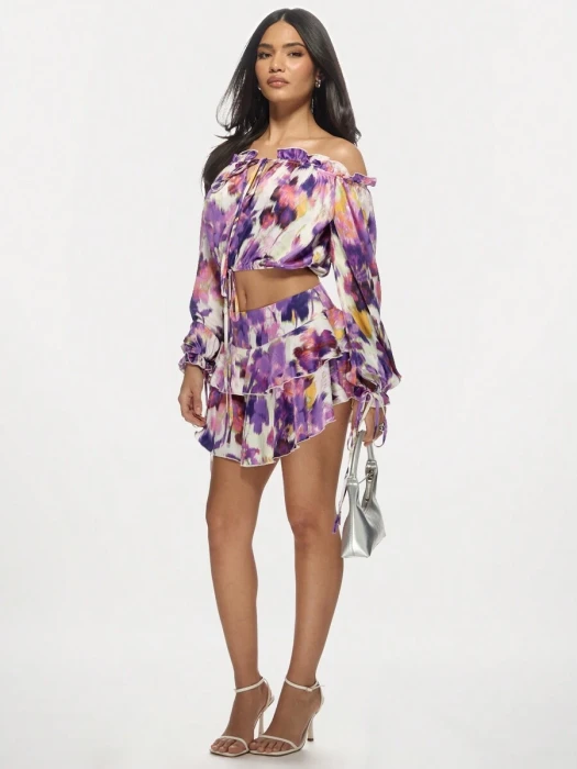 Dwuczęściowy komplet spódnica top (XS)