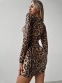 Wzorzysta cekinowa sukienka mini (XS)