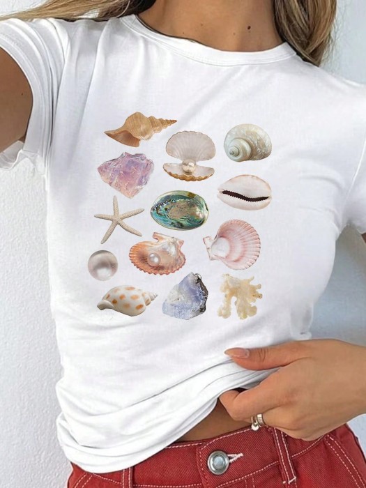 Biała koszulka nadruk (XS)