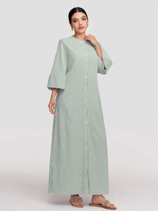 Dwukolorowa sukienka paski (M)