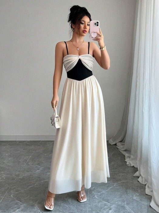 Trapezowa sukienka maxi (L)