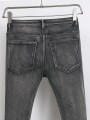 Grafitowe jeansy rurki dziury (4XL)
