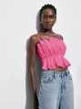 Różowy top ramiączka (S)