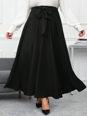 Czarna spódnica maxi wiązanie (0XL)