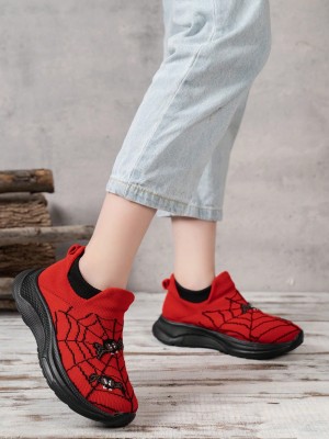 Czerwone wsuwane sportowe buty (32)