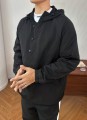 Czarna kurtka kaptur (XL)