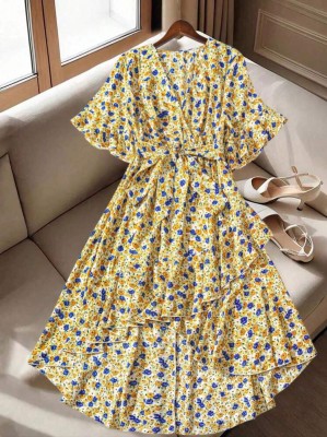 Asymetryczna sukienka pasek (4XL)