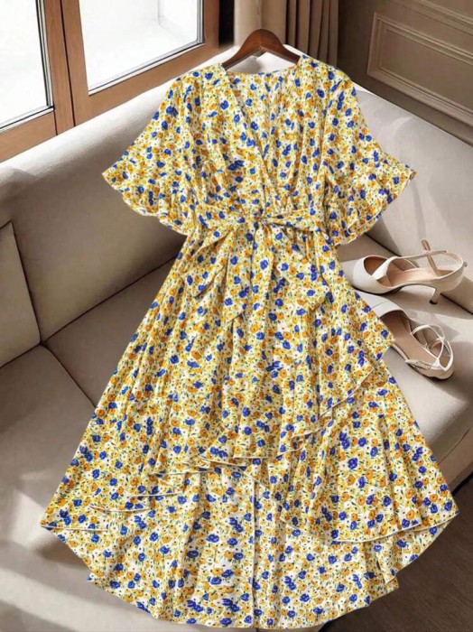 Asymetryczna sukienka pasek (4XL)