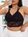 Czarny koronkowy bralet serca (3XL)
