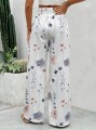 Białe proste spodnie wzór (M)