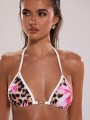 Wzorzysty biustonosz kąpielowy (M)