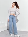 Niebieskie proste jeansy (10-11L)
